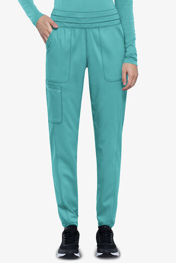 Cherokee Workwear Revolution Women's 5-Pocket STRETCH Elastic Waistband Half Jogger Scrub Pants