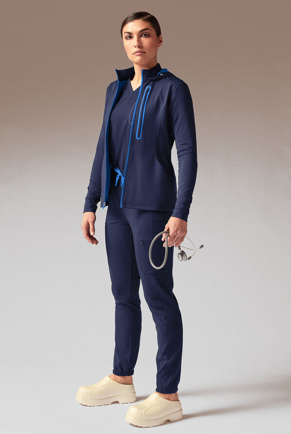 Chaqueta médica Hypothesis Super-Dermal con cremallera y múltiples bolsillos para mujer - Navy/Royal - 3