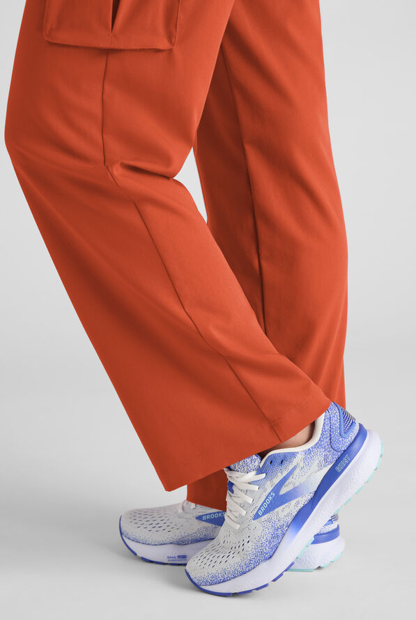 Grey's Anatomy by Barco Emerge Teagan Women's 6-Pocket STRETCH High-Rise Wide Leg Scrub Pants - Warm Sienna - 7