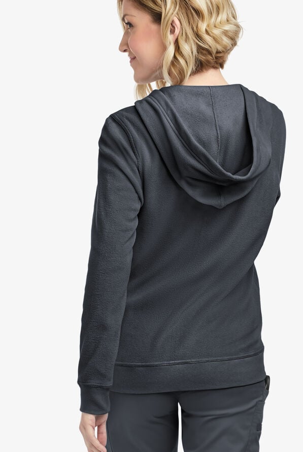 Sudadera médica UA Butter-Soft STRETCH de vellón y lana con cremallera y 4 bolsillos para mujer - Pewter - 4