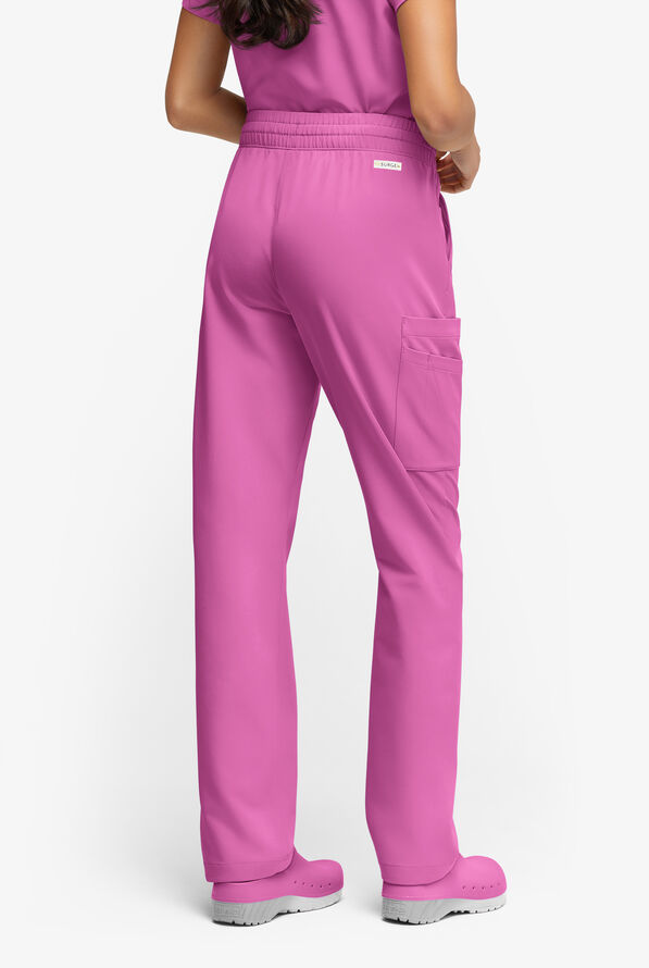 Pantalón médico ReSurge Topaz con cordón ajustable y 11 bolsillos para mujer - Magnesium Pink - 5
