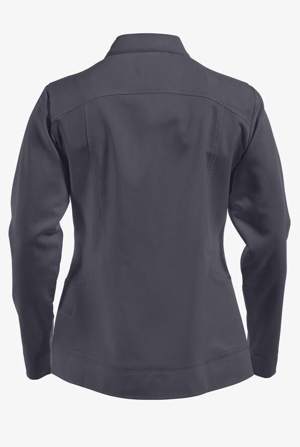 Healing Hands Purple Label Dakota Women's 2-Pocket STRETCH Scrub Jacket - Pewter - 3