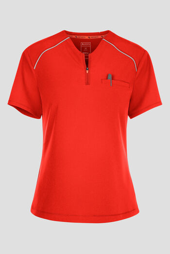 Infinity GNR8 Women's 1-Pocket STRETCH Tuck In Henley Mock Neck Scrub Top