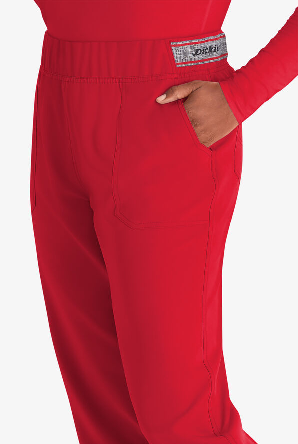 Dickies EDS NXT Women's 5-Pocket Cargo Jogger Scrub Pants - Petite - Red - 2