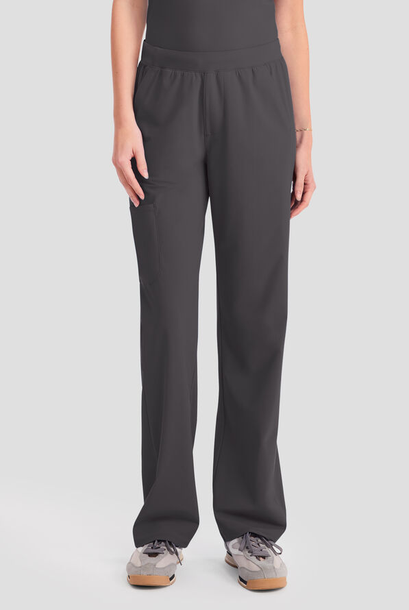 Infinity PURSUIT Women's 4-Pocket STRETCH Straight Leg Scrub Pant - Pewter - 1