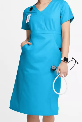 blue nurse uniform dress Amazon.com: Lorilida Women's Long Sleeve Button Front Hospital Nurse Doctor Scrub Dress Lab Coat Uniform Dress Blue Peaked Lapel Small: Clothing, Shoes & Jewelry