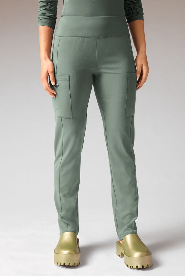 Hypothesis Dynama Y-Pant Women&rsquo;s 7-Pocket Yoga-Inspired Scrub Pant - Mineral - 1