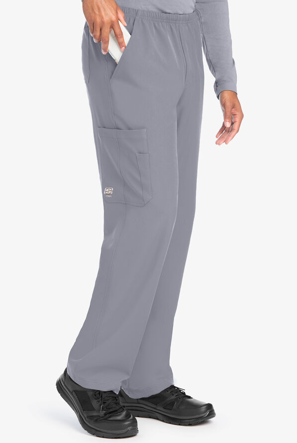 Skechers by Barco Structure Men's 4-Pocket STRETCH Cargo Scrub Pants - Tall - Moonstruck - 1