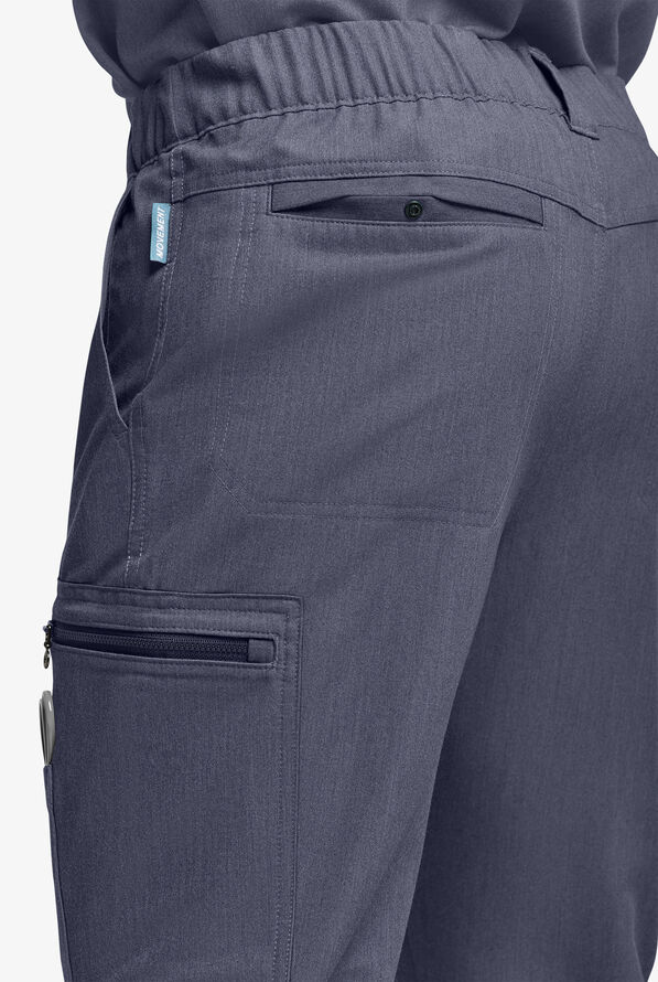 Pantal&oacute;n m&eacute;dico Movement by Butter-Soft STRETCH estilo cargo con 8 bolsillos para hombre - Indigo Heather - 6