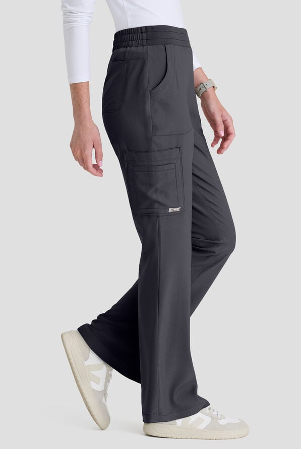 Pantal&oacute;n m&eacute;dico Grey's Anatomy by Barco Evolve STRETCH Sky con piernas acampanadas y 6 bolsillos para mujer - Steel Gray - 4