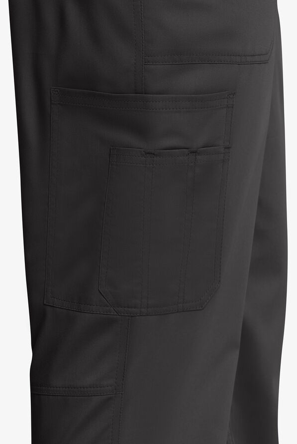 Cherokee Workwear Revolution Tech Men's 6-Pocket STRETCH Zip Fly Scrub Pants - Pewter - 3