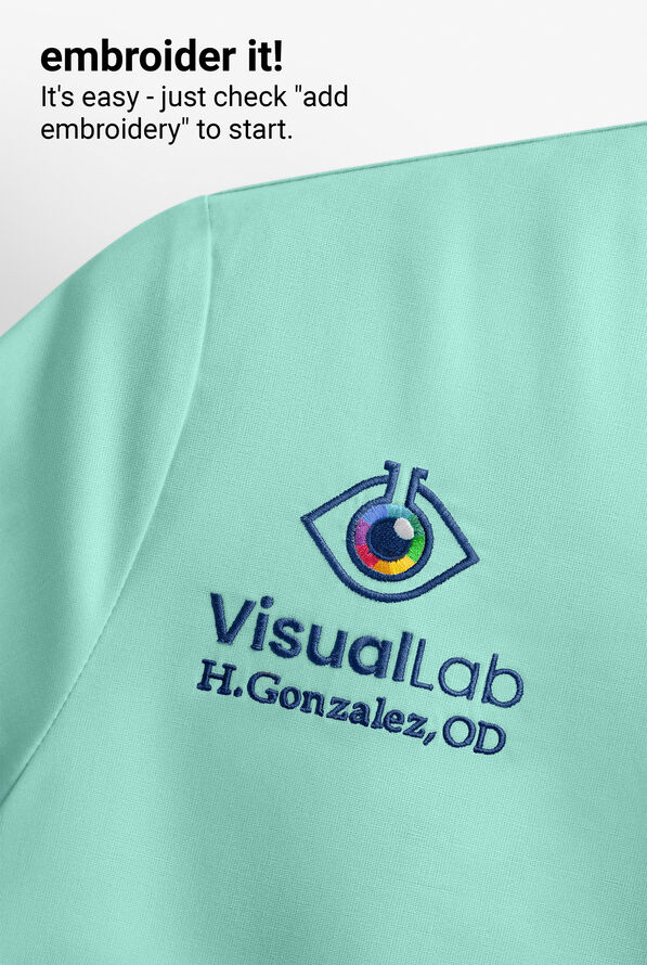 heartsoul Break On Through Women's 3-Pocket Pitter-Pat V-Neck Scrub Top - Tranquil Sea - 3