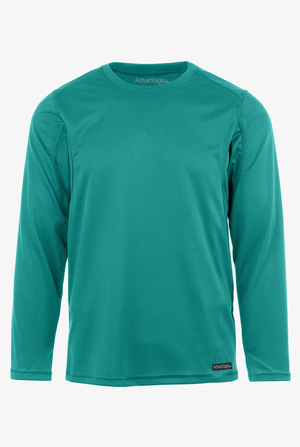 Advantage STRETCH Men's Long Sleeve Crew Neck Underscrub - Teal - 1