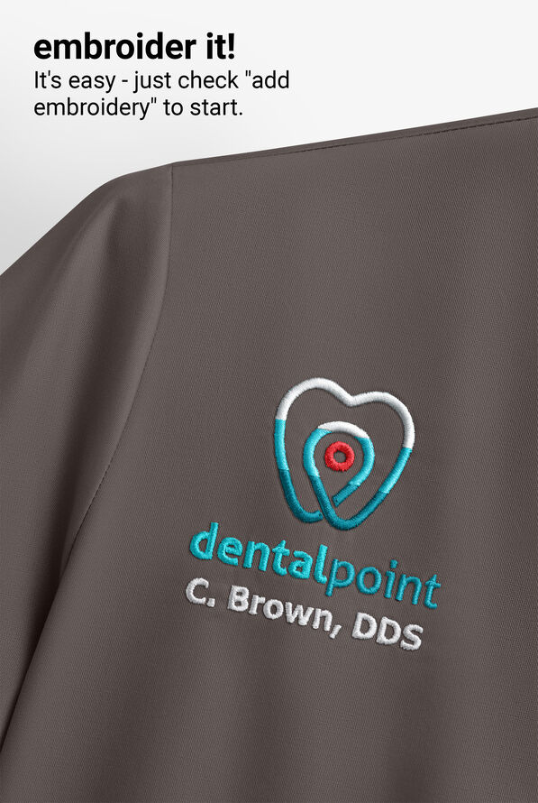 Butter-Soft STRETCH Women's 6-Pocket V-Neck Scrub Top - Cool Grey - 9