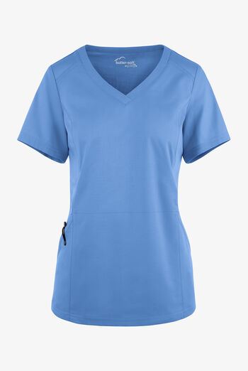 Butter-Soft STRETCH Women's 3-Pocket V-Neck Knit Panelled Scrub Top