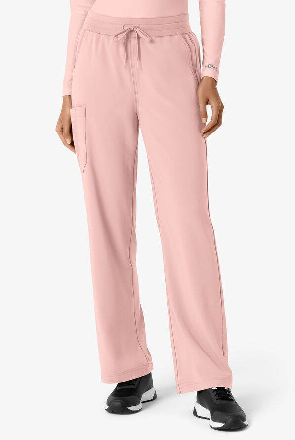 Carhartt Cross-Flex Force Boot Cut Women's 6-Pocket STRETCH Convertible Drawstring Cargo Scrub Pants - Soft Rose - 1