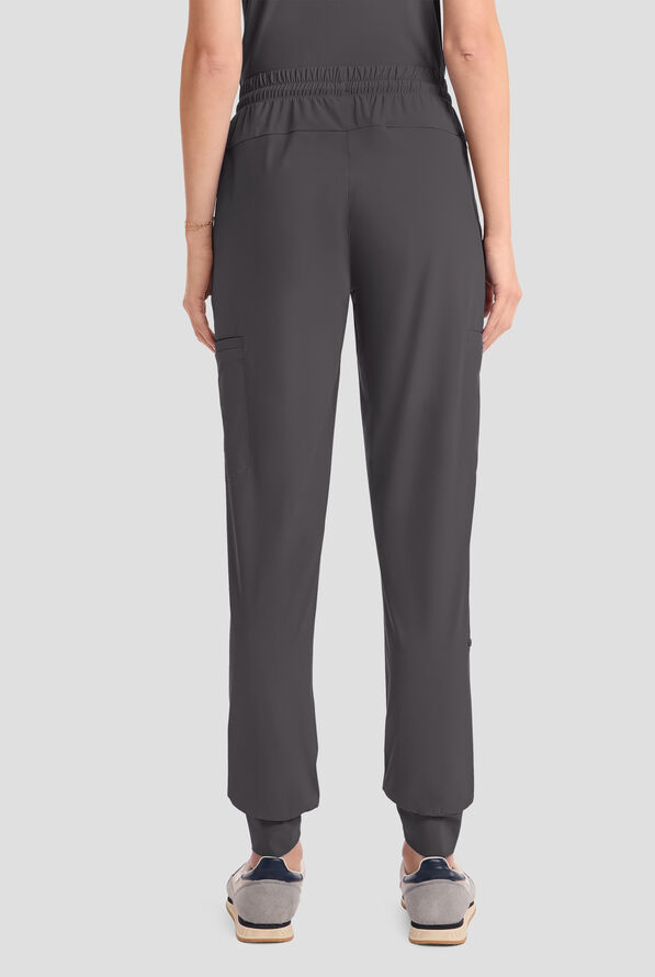 Pantal&oacute;n m&eacute;dico Infinity PURSUIT STRETCH estilo jogger con cord&oacute;n y 5 bolsillos para mujer - Pewter - 4