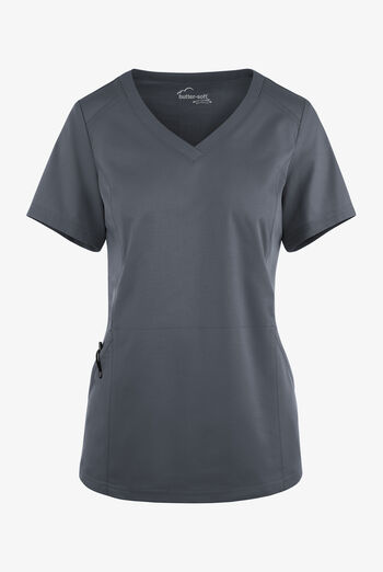 Butter-Soft STRETCH Women's 3-Pocket V-Neck Knit Panelled Scrub Top