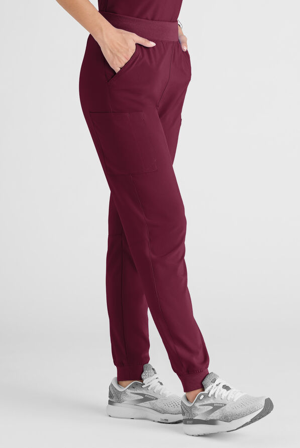 Conjunto de uniforme m&eacute;dico Easy STRETCH con 10 bolsillos para mujer - Wine - 10