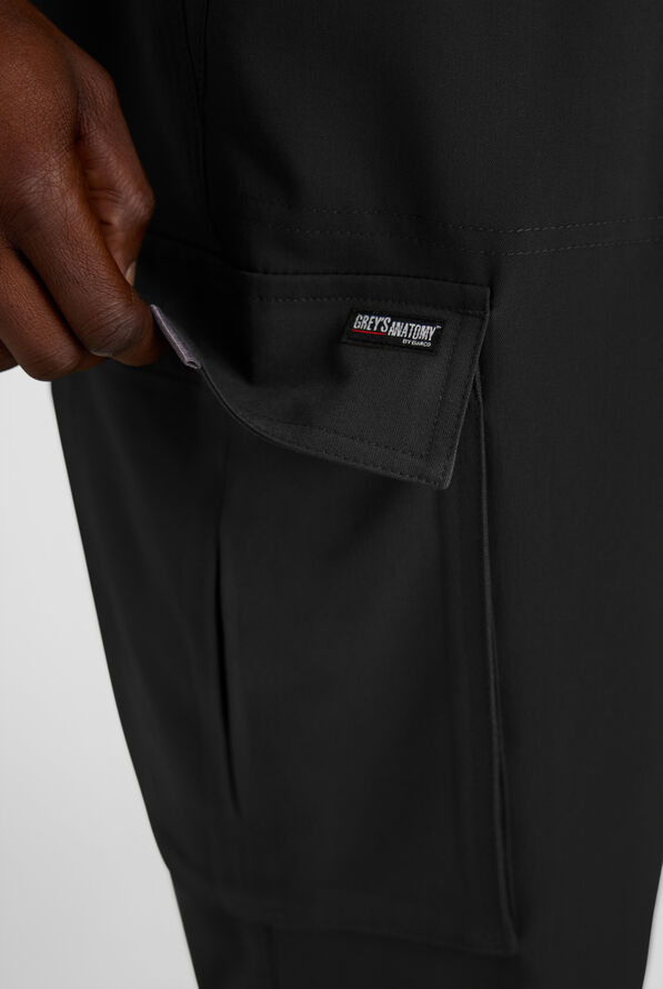 Pantal&oacute;n m&eacute;dico Grey's Anatomy&trade; by Barco Emerge Nolan STRETCH estilo cargo con 3 bolsillos para hombre - Black - 6