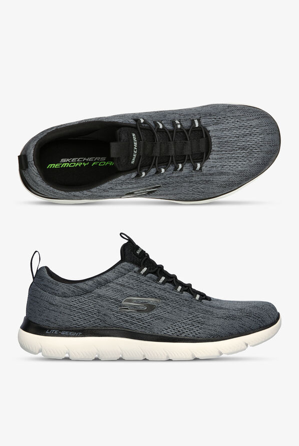 Skechers Men's Summits Louvin Black/White Athletic Shoes - null - 1