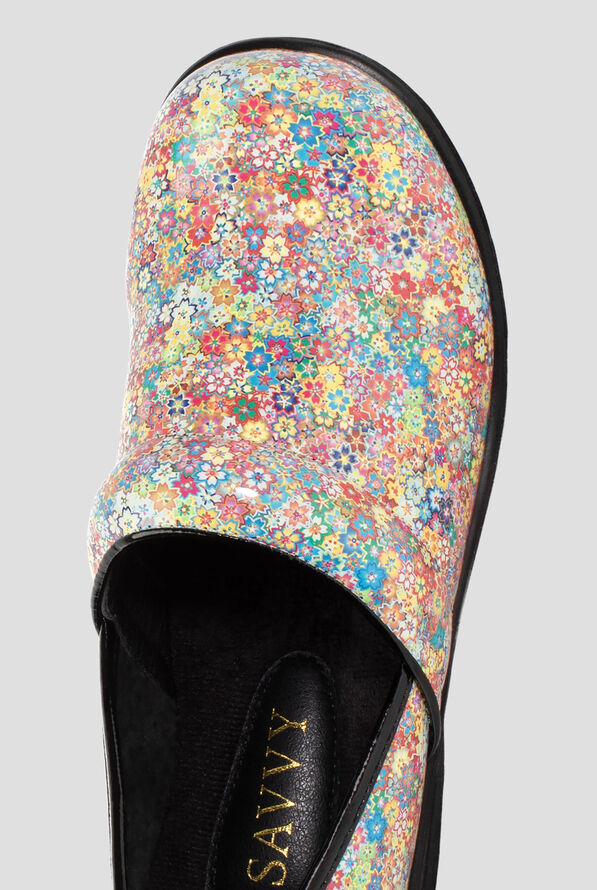 Zuecos de enfermería Savvy Brandy Flower Power para mujer - null - 2
