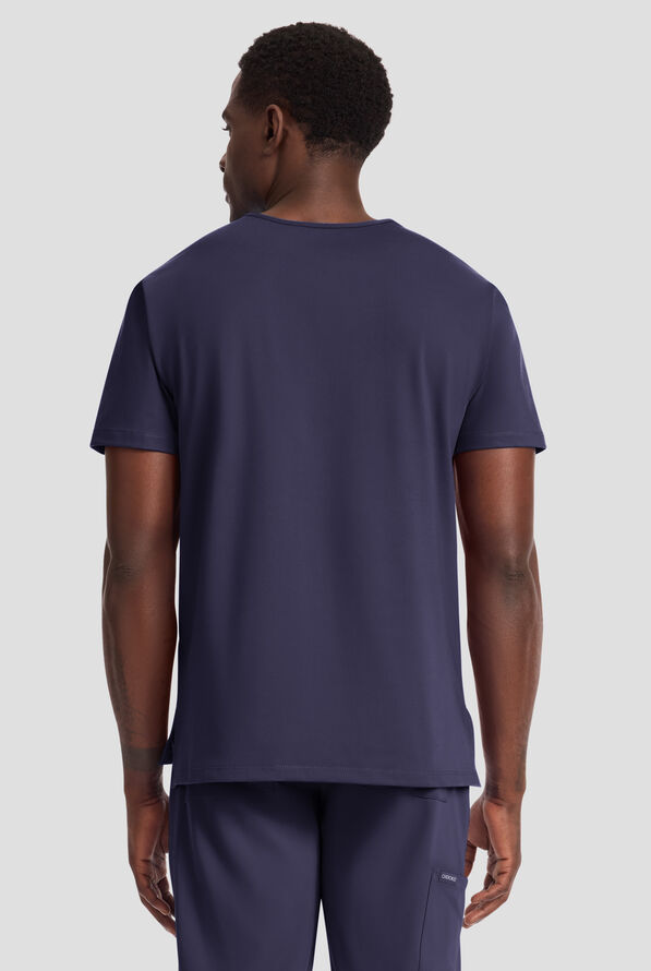 Camisa m&eacute;dica Cherokee Achieve STRETCH con cuello en V y 1 bolsillo para hombre - Navy - 3