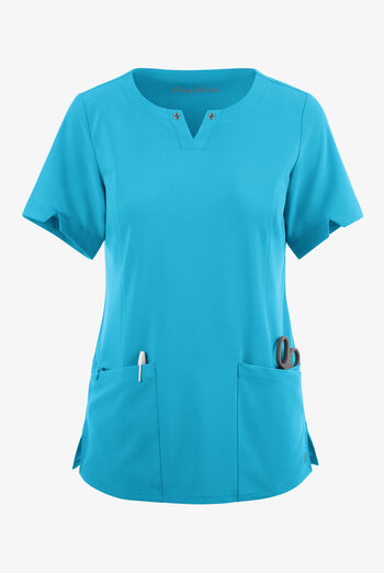 Easy STRETCH Women's Amber 4-Pocket Notch Neck Scrub Top