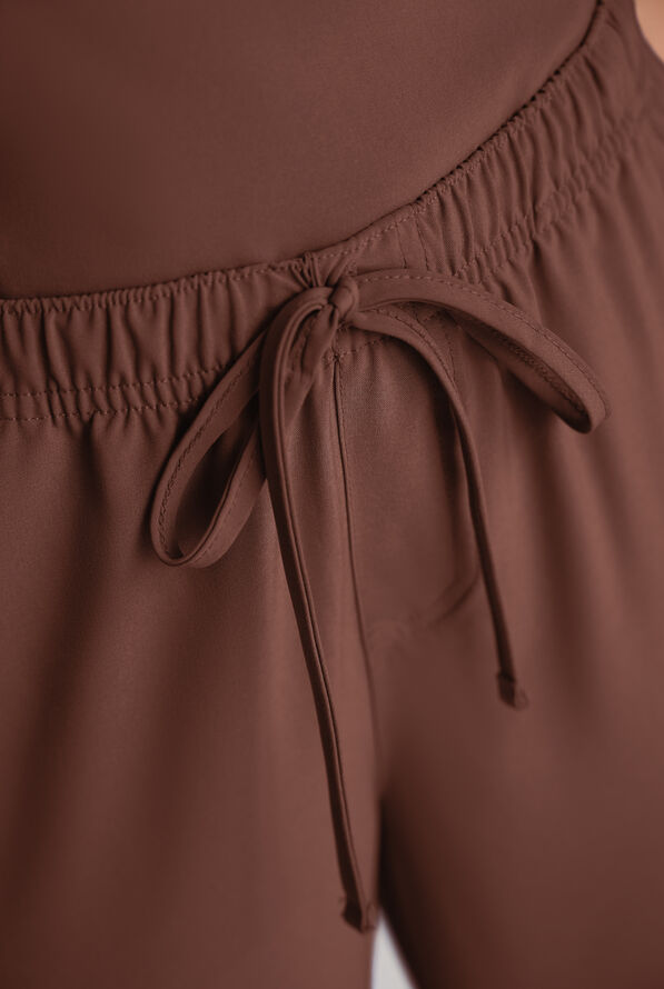 Easy STRETCH Eden Women's 4-Pocket Drawstring Scrub Pants - Double Espresso - 4