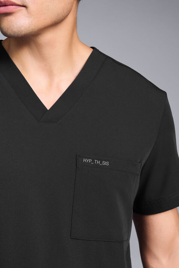 Conjunto de uniforme m&eacute;dico Hypothesis S-R Shift Ready estilo jogger con cuello en V para hombre - Jet Black - 3