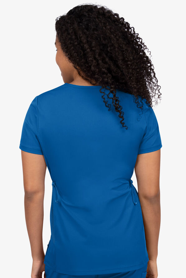 Blusa médica de maternidad Zavate Ava & Me STRETCH con cuello en V y 2 bolsillos para mujer - Royal - 4