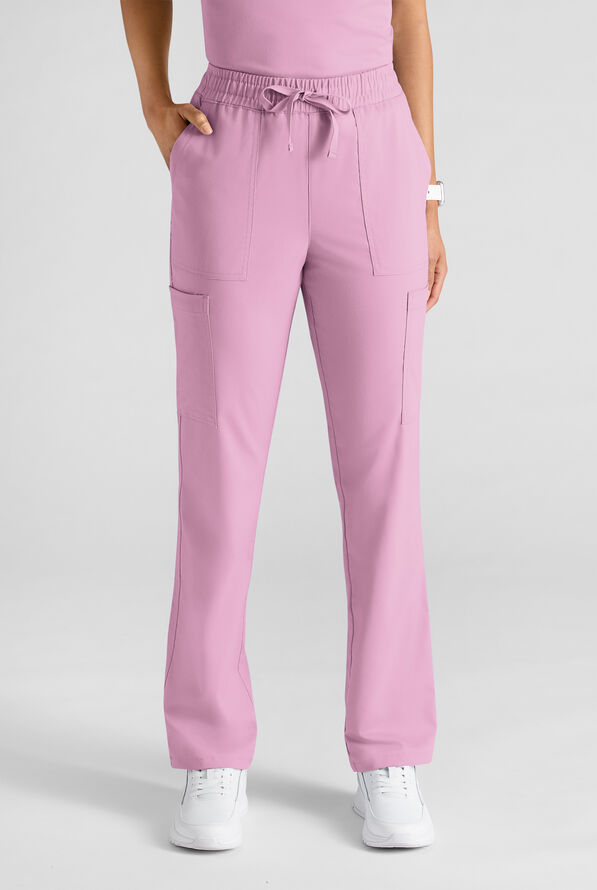 Butter-Soft STRETCH FLXTEK+ Women's 8-Pocket Straight Leg Cargo Scrub Pants - Smokey Mauve - 1