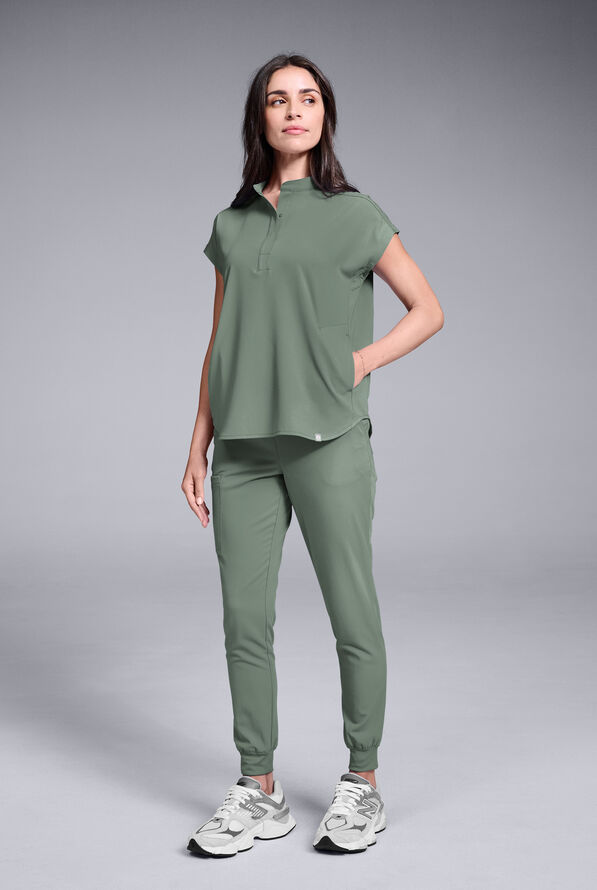 Hypothesis Women's Dolman & Jogger Scrub Set - Mineral - 2
