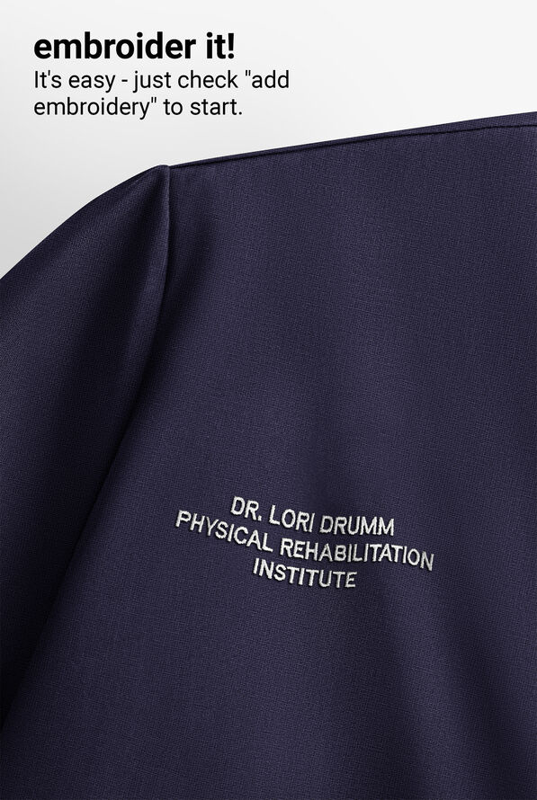 Camisa m&eacute;dica Cherokee Achieve STRETCH con cuello en V y 1 bolsillo para hombre - Navy - 3