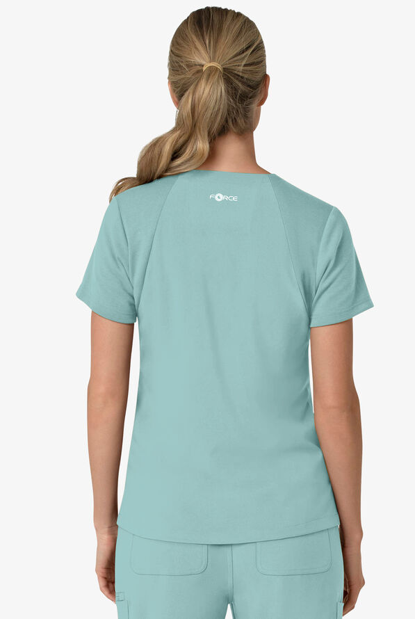 Carhartt Cross-Flex Force Women's 3-Pocket STRETCH Knit Panel Scrub Top - Summer Blue - 2