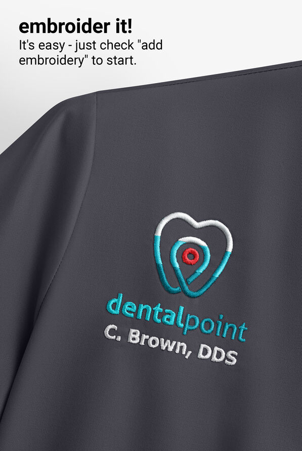 Butter-Soft STRETCH FLXTEK+ Women's 3-Pocket Crew Neck Scrub Top - Pewter - 10