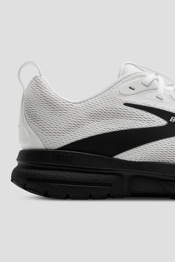 Brooks Men's Trace 4 Bright White/Oyster/Black Athletic Lace Up Nursing Shoes - null - 4