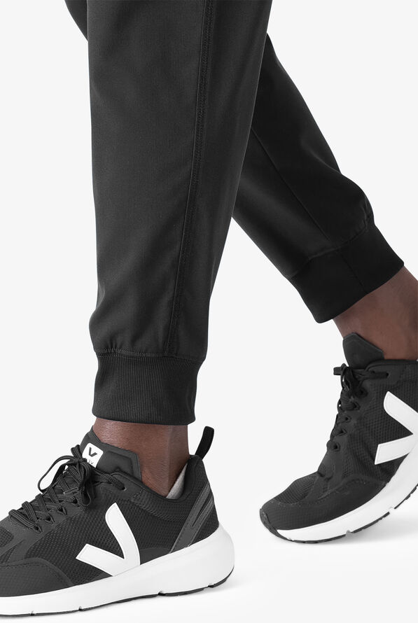 Grey's Anatomy by Barco Spandex STRETCH Murphy Men's 5-Pocket Cargo Jogger Scrub Pants - Black - 4