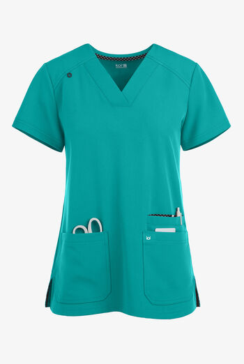 koi Next Gen Hustle and Heart Women's 3-Pocket STRETCH V-Neck Scrub Top