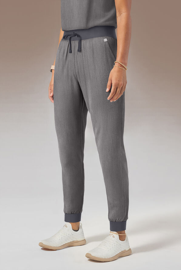 Hypothesis Women's Base 6-Pocket Jogger Scrub Pant - Graphite - 3