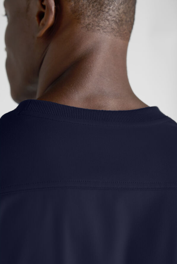 Advantage STRETCH Men's 3-Pocket Crew Neck Scrub Top - Navy - 5