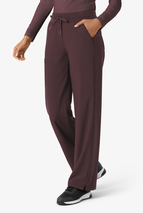 Carhartt Cross-Flex Force Boot Cut Women's 6-Pocket STRETCH Convertible Drawstring Cargo Scrub Pants - Petite - Dark Sepia - 4