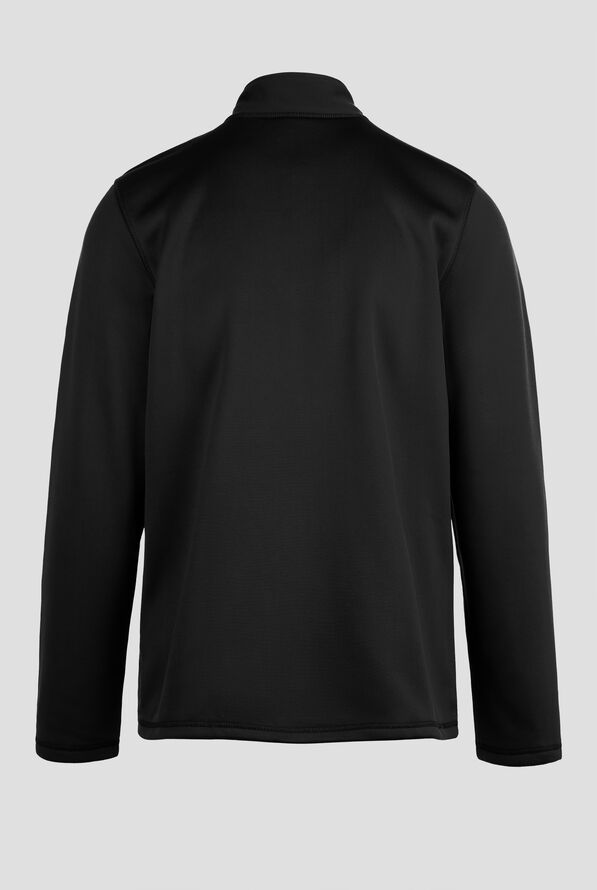 Zavate Brandon Men's 5-Pocket Bonded Fleece Scrub Jacket - Black - 2
