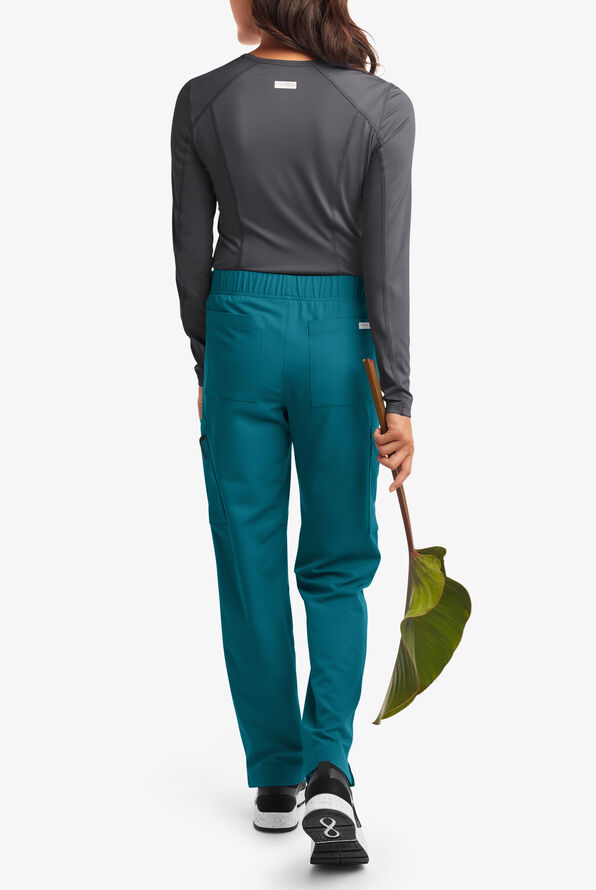 Butter-Soft Women's 13-Pocket Cargo Scrub Pants **Slightly IRREGULAR**&nbsp; - Caribbean Blue - 4
