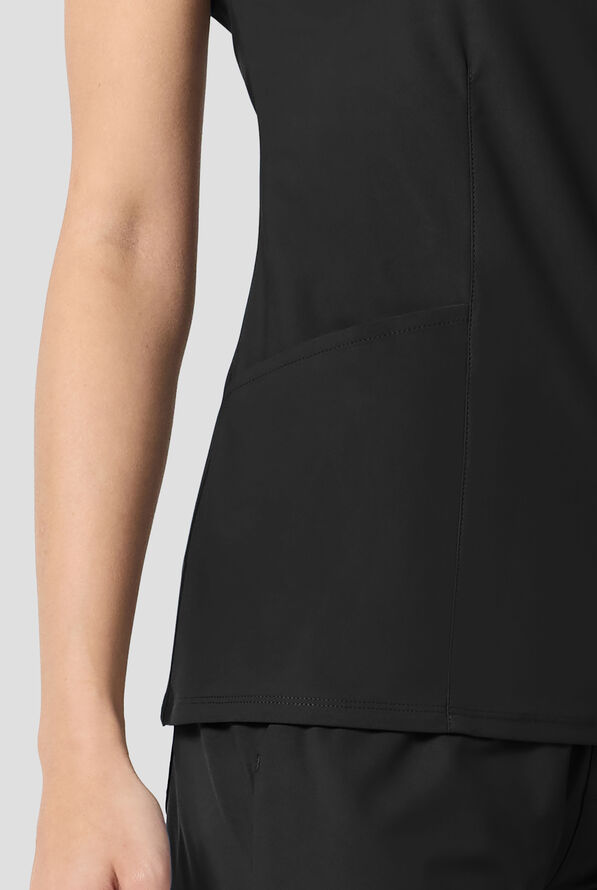 Infinity Pursuit Women's 3-Pocket STRETCH V-Neck Scrub Top - Black - 5