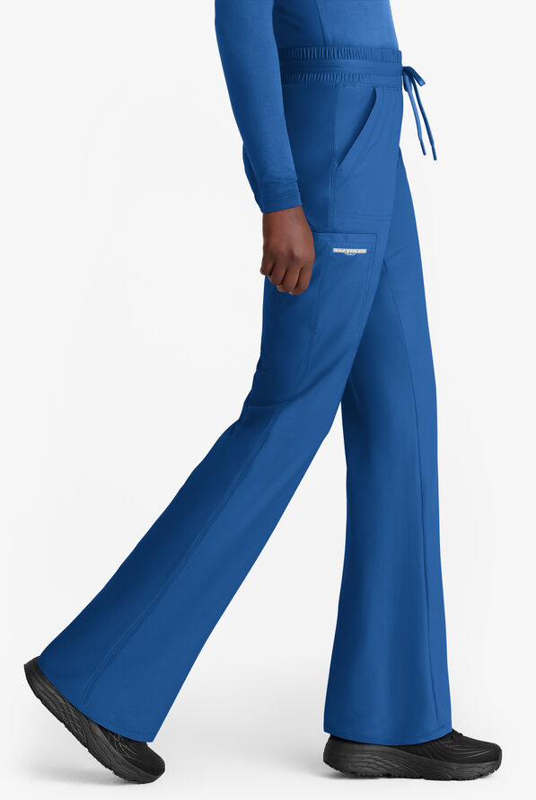Skechers by Barco Slip-ins Reach Women's 4-Pocket STRETCH Slim Cargo Straight Leg Scrub Pants - Royal - 4