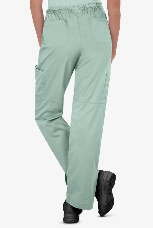 Pantal&oacute;n m&eacute;dico Butter-Soft STRETCH Tall con cord&oacute;n y 10 bolsillos para mujer - Eucalyptus Leaf - 3