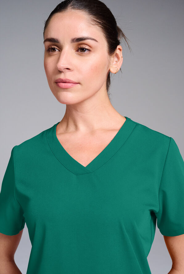 Hypothesis Women's Base 3 Pocket V-Neck Scrub Top - Hunter - 5