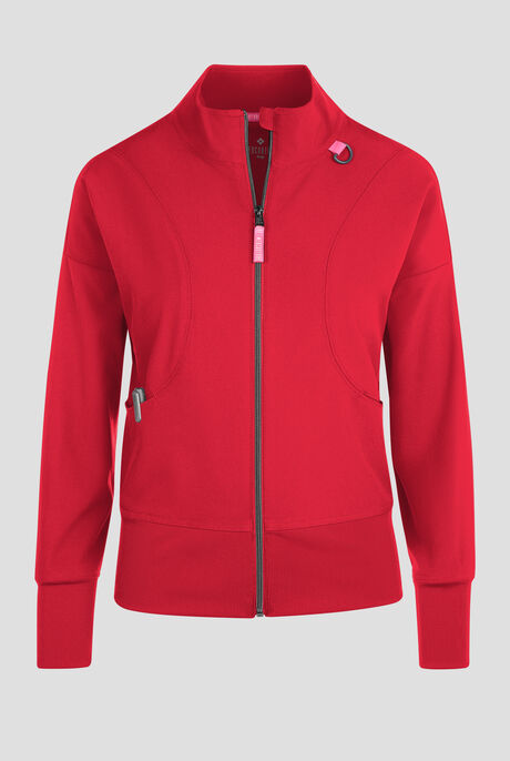 Chaqueta médica abrigada Med Couture Amp STRETCH con cremallera y 2 bolsillos para mujer