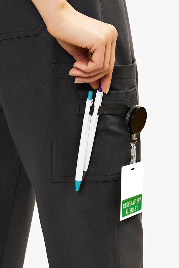 Pantal&oacute;n m&eacute;dico Keswi con cord&oacute;n interior y 9 bolsillos para mujer - Pewter - 4